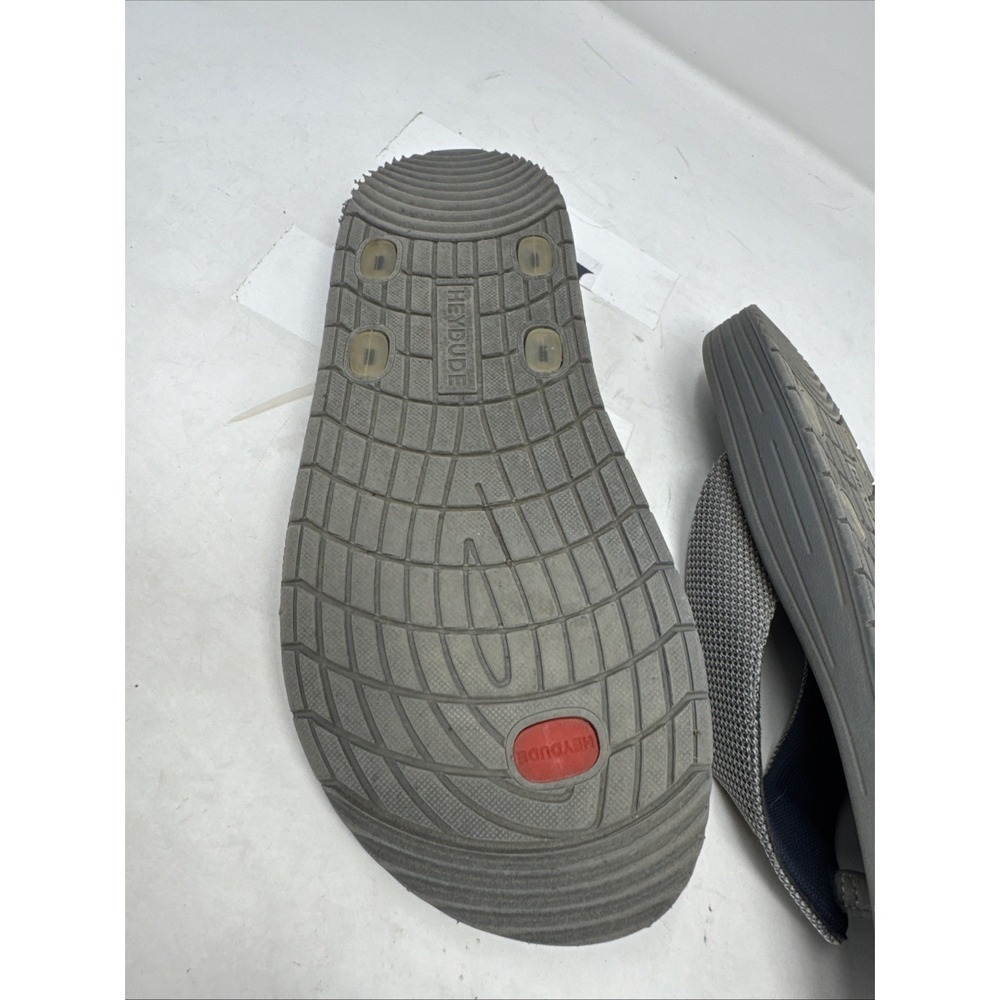 Hey Dude Milo Slip-on Thong Sandals Grey 40125-030 Men's‎ 9 Women's 11 - Picture 7 of 8